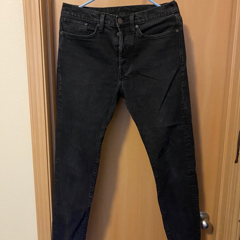 H&M black Slim Straight & Denim pants